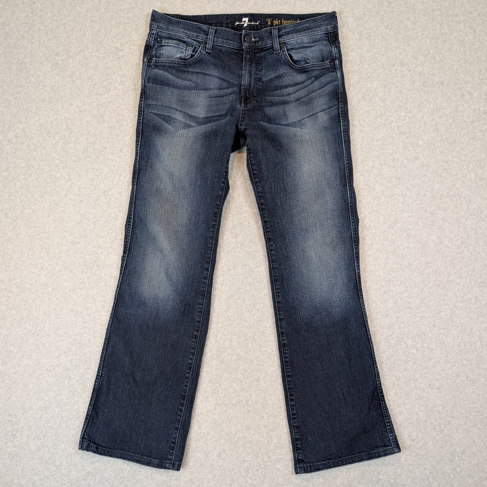 7 For All Mankind "A" Pkt Bootcut Jeans Men's 33X32 Denim Stretch